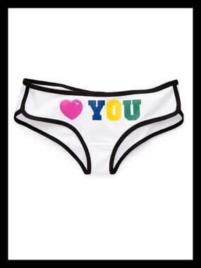 💕ⓅⒾⓃⓀ ⓋⓈ VINTAGE/RARE/HTF “🩷 YOU MADLY” Extra Low Rise Hipster Panties ✨NWT💕